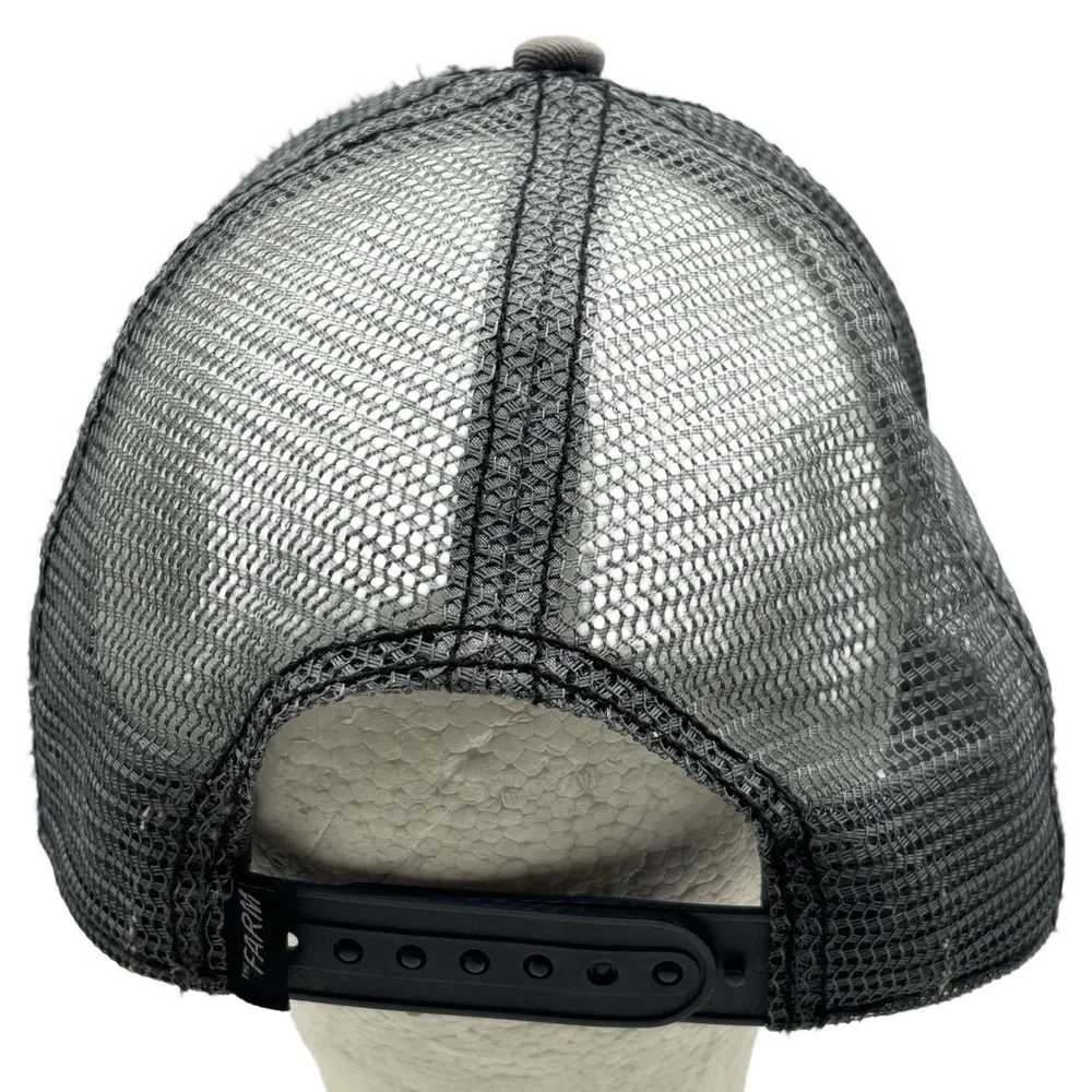 Goorin Bros The Farm Silver Fox Trucker Hat Gray Mesh Snapback Cap Patch - Picture 5 of 9